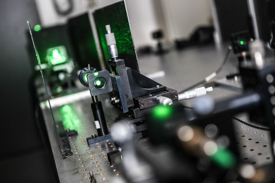 Detail shot of laser in laboratory_07 Detail view of a laser